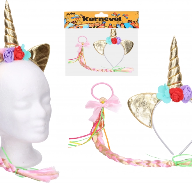 Bentita de carnaval cu unicorn