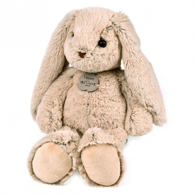 Doudou iepure bej pluşat prietenos 40 cm