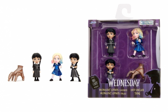 Set figurine metalice Wednesday 4 bucăți