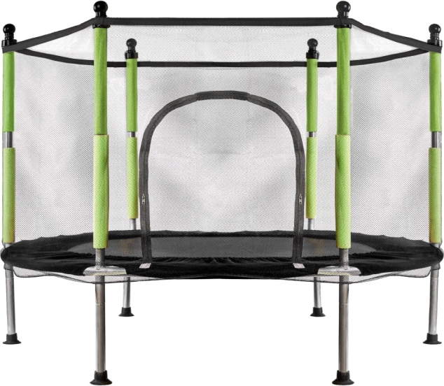 trambulină de grădină pentru copii cu plasă verde 140 cm
