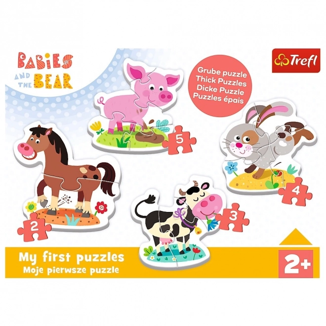 Puzzle pentru bebeluși Na Fermă TREFL 4 în 1