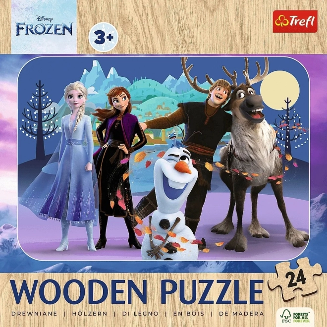 Puzzle lemn Regatul de gheață 24 piese