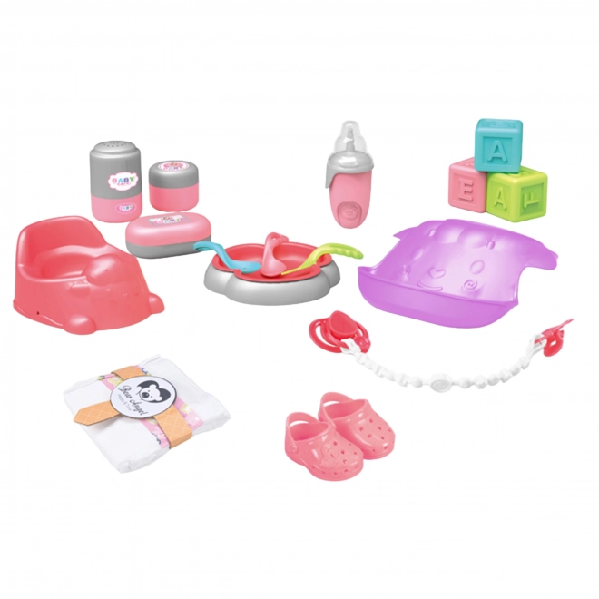 Set Baby Păpușă Cu Accesorii 19 Elemente