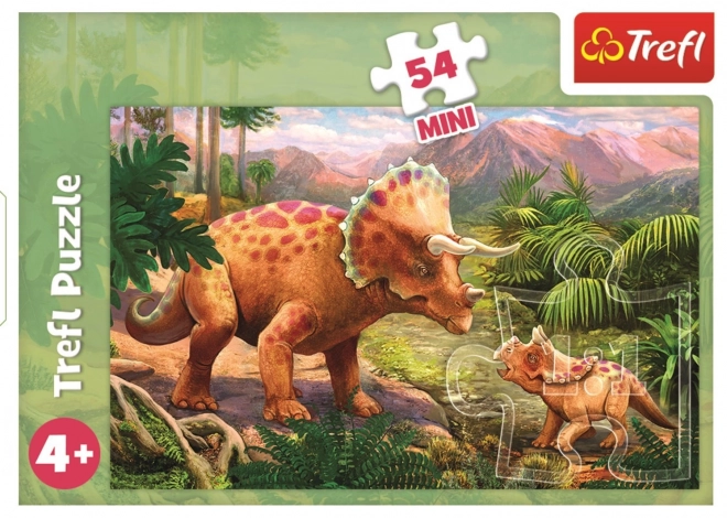 Puzzle Trefl 54 piese mini - Dinozauri uimitori