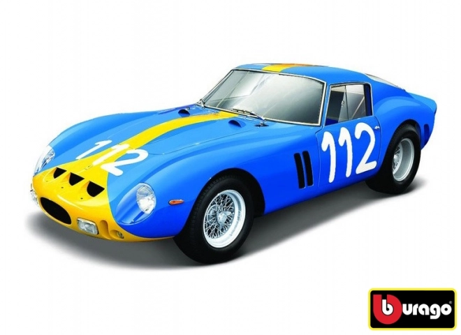 Mașină Sport Bburago Ferrari Racing 250 GTO albastră la scară 1:24