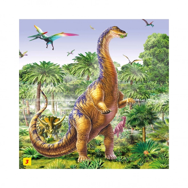 Puzzle cu figurină dinozaur: Tyrannosaurus Rex - 60 piese