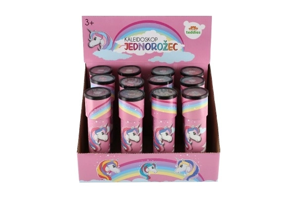 Kaleidoscop cu Unicorn din plastic 16,5 cm