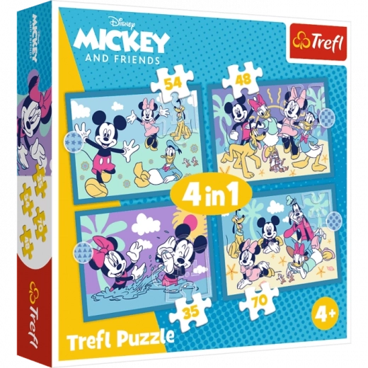 Puzzle Trefl 4în1 – Povești vesele MICKEY MOUSE