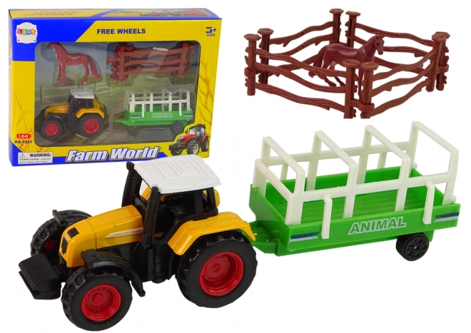 Set fermă cu tractor și remorcă pentru copii