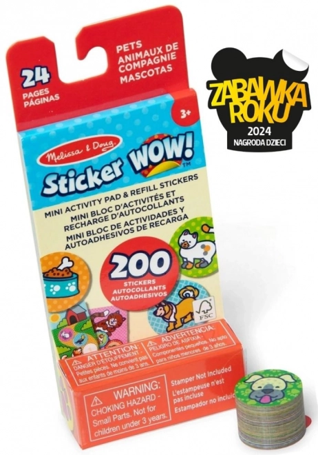 Set Stickere Animale cu carte mică Sticker WOW!