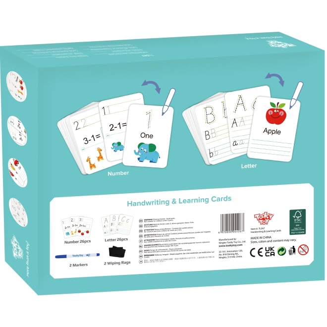 Karte educaționale Tooky Toy pentru învățarea scrisului