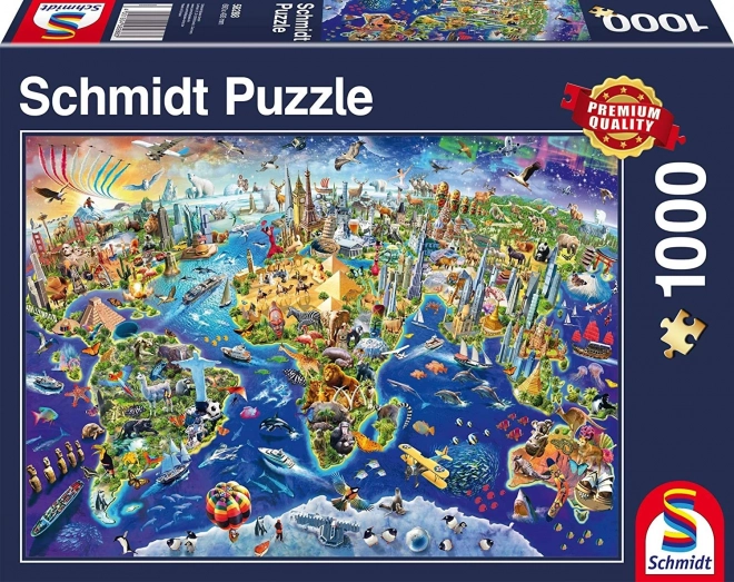 puzzle Schmidt descoperă lumea 1000 piese