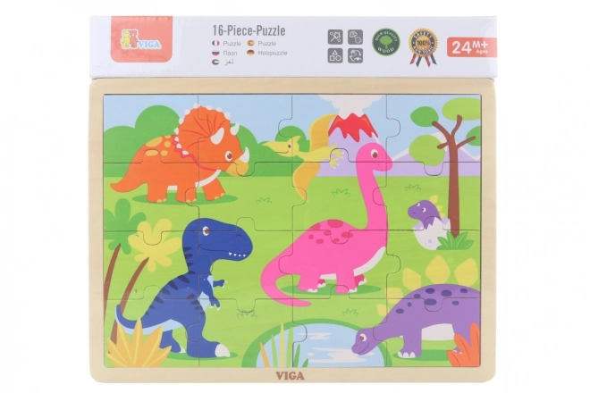 Puzzle lemn Dinozauri