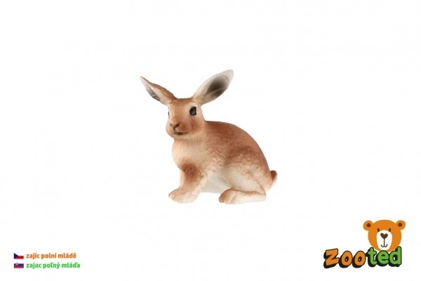 Figurina iepure de câmp din plastic 6cm