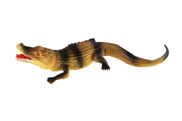 Crocodil din plastic 28 cm, două culori