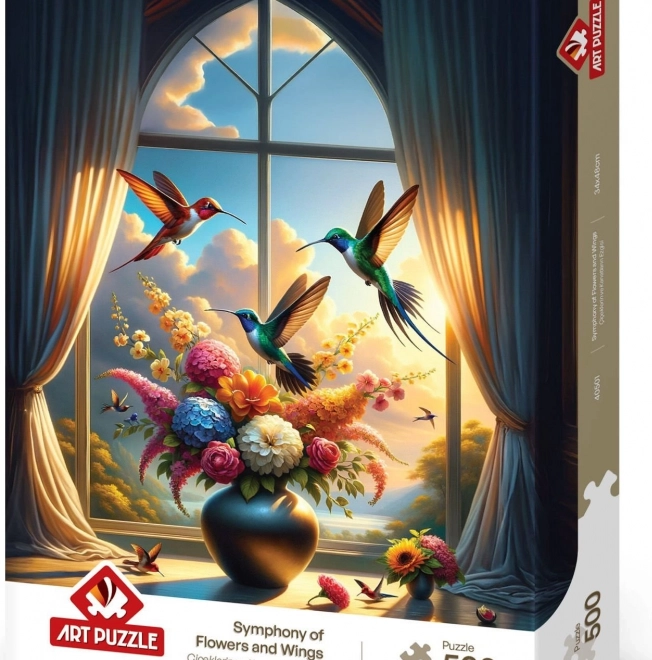 Puzzle Simfonia aripilor și florilor 500 piese