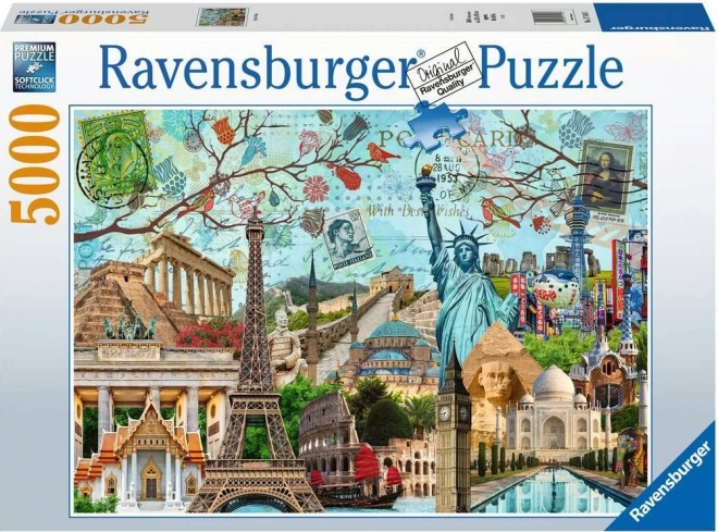 Puzzle cu peisaje RAVENSBURGER - colaj 5000 de piese