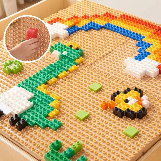 Masa educativă din lemn Masterkidz cu accesorii STEM Wall