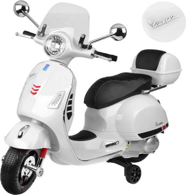 Scuter electric Vespa GTS Super pentru copii – Alb