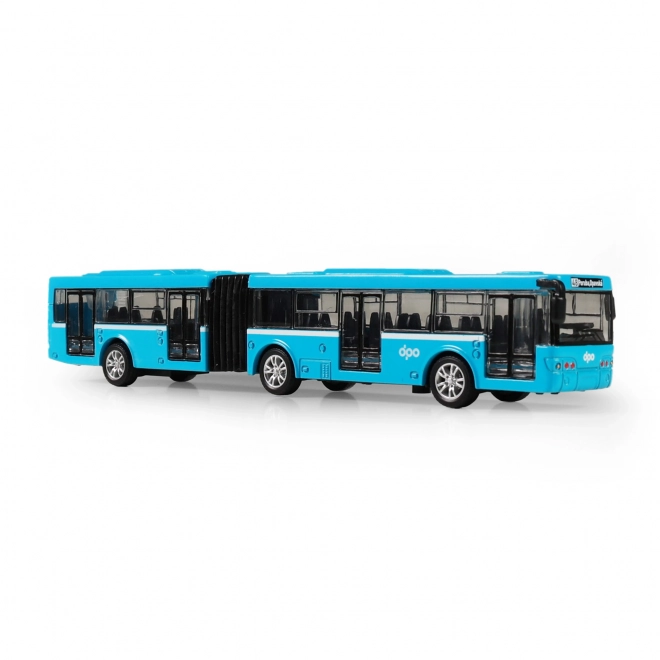 Autobuz articulat metalic DPO Ostrava albastru 18 cm