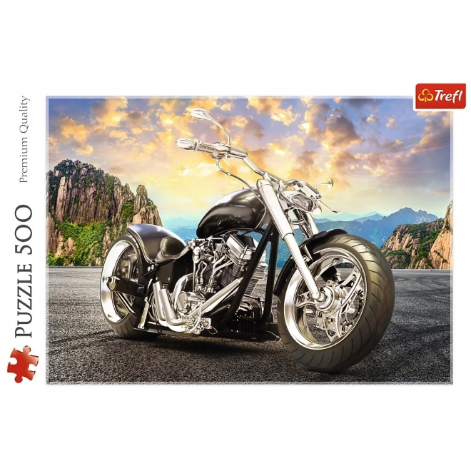 Puzzle motocicletă neagră 500 piese