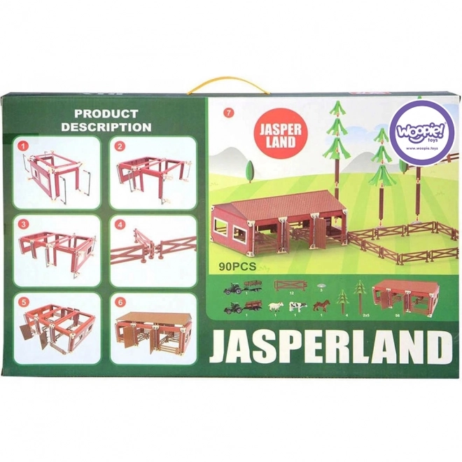 Set ferma cu animale și 2 tractoare 102 piese