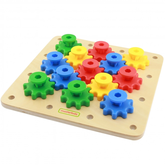 Tablă Montessorie cu roți dințate Masterkidz
