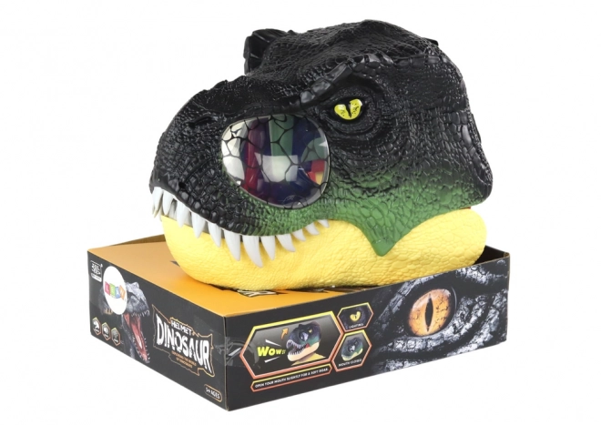 Mască de dinozaur cu curea reglabilă și efecte de lumină și sunet