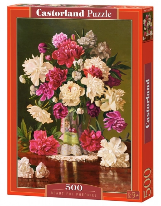 Puzzle peonies frumoase 500 de piese