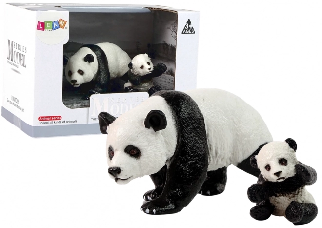 set de figuri panda și pui de panda animale din lume