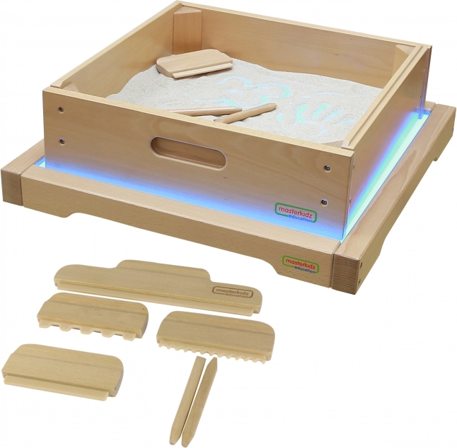 Panou senzorial LED cu accesorii pentru joaca în nisip de la Masterkidz