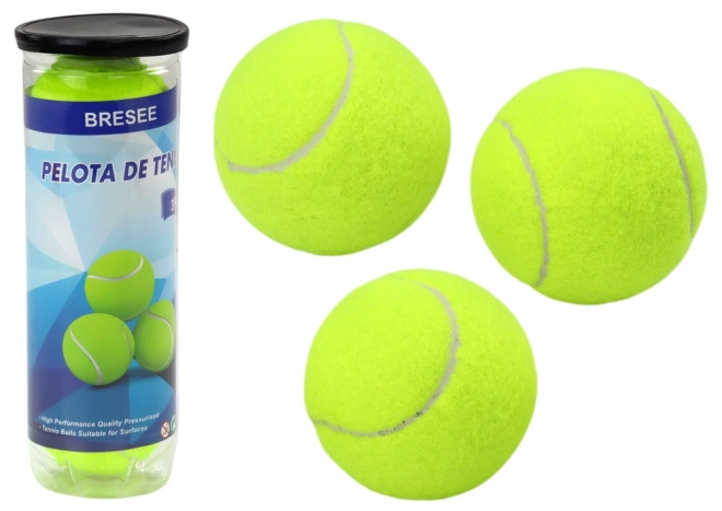 Set de 3 mingi de tenis galbene