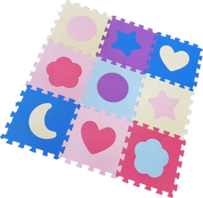 Puzzle spumă forme pastelate