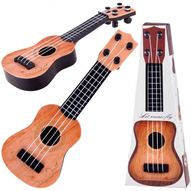 Mini chitara pentru copii Ukulele – maro deschis