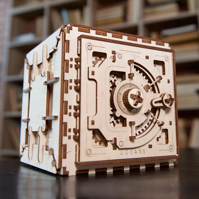 Puzzle mecanic 3D din lemn Trezor Ugears