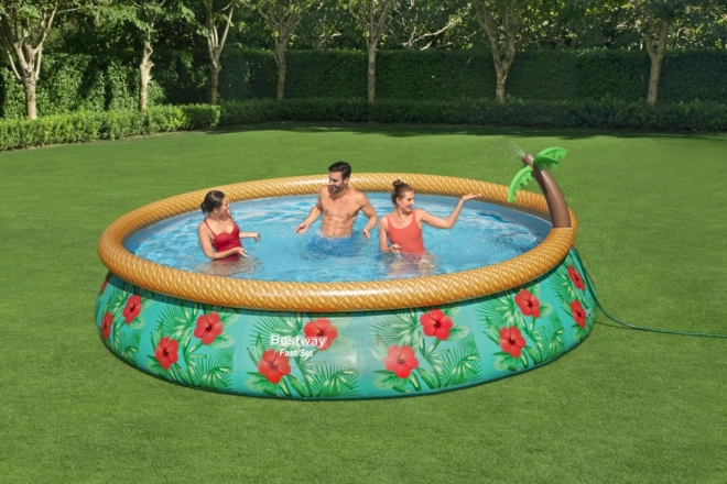Piscină gonflabilă cu stropitor tropical Bestway 457 x 84 cm