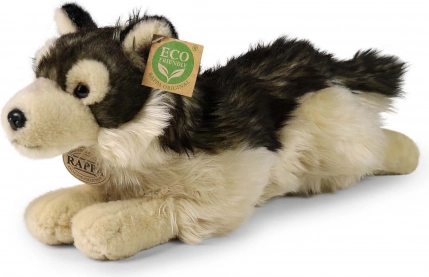 rappa lup de pluș culcat 32 cm eco‑friendly