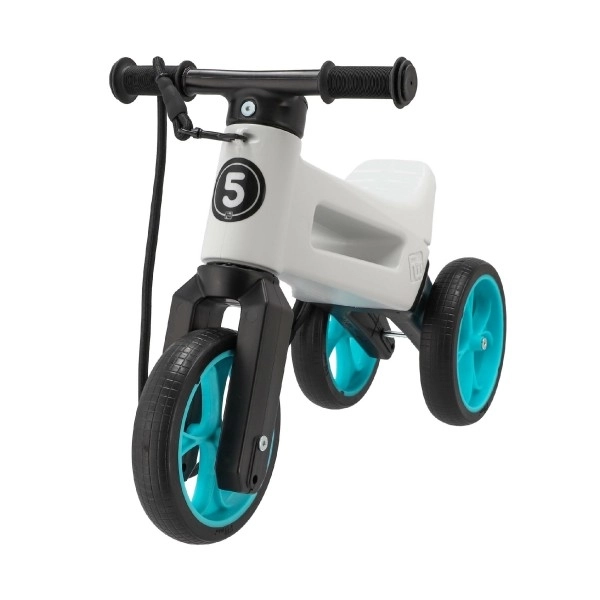 bicicletă fără pedale funny wheels supersport 2v1 portocalie – Alb-turcoaz