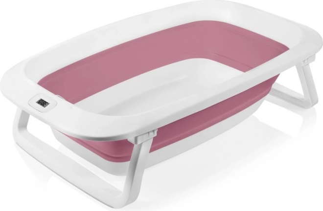 Lionelo Cadă pliabilă cu termometru și suport Pink Magnolia