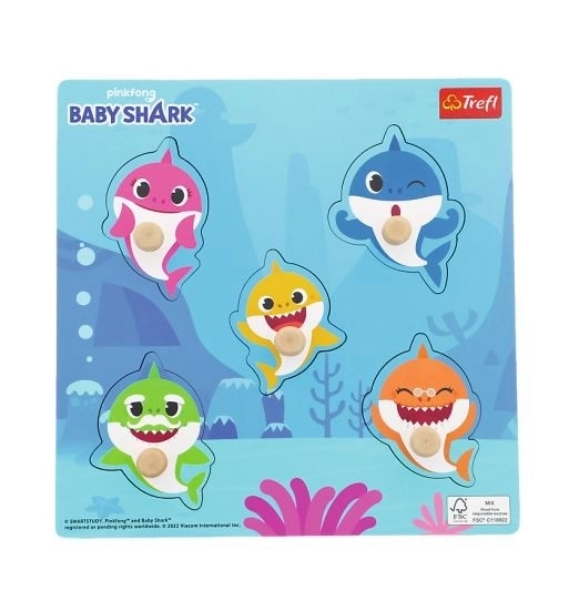 puzzle din lemn pentru copii baby shark