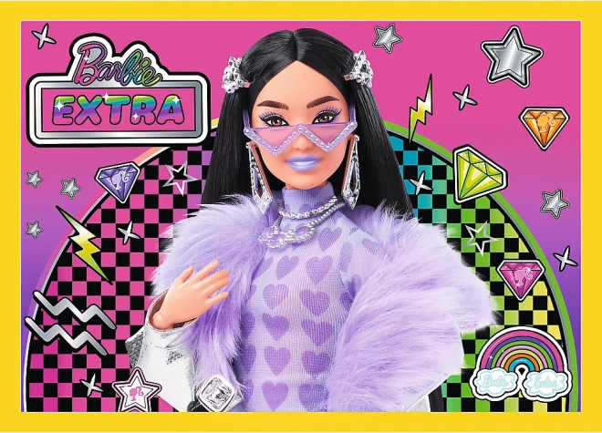 Puzzle 4 într-1 Barbie lumea veselă