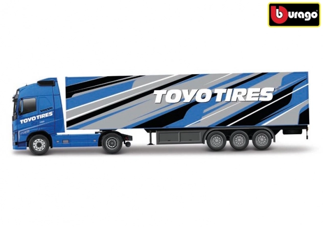 Model Bburago Volvo FH16 Globetrotter cu remorcă - Toyo Tires