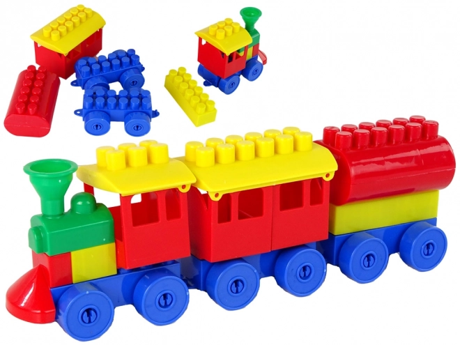 Tren colorat K2 set de construit 3 bucăți