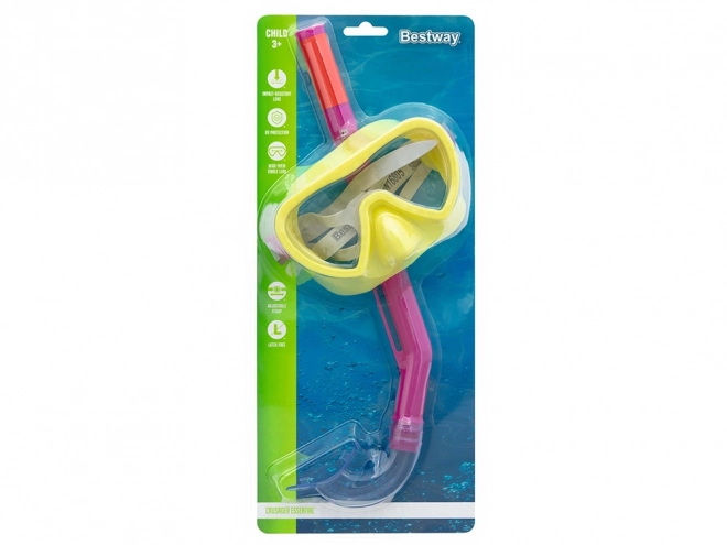 mască și tub de snorkeling Crusader pentru copii Bestway – Galben