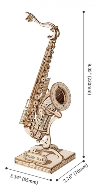 Puzzle 3D din lemn Saxofon