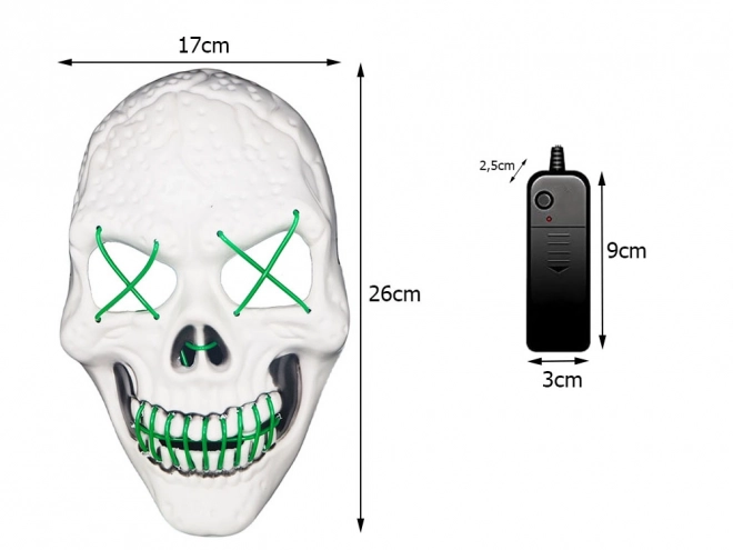 Mască craniu luminoasă Halloween