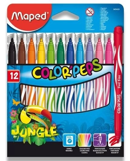 Set de 12 Markere Color'Peps Jungle