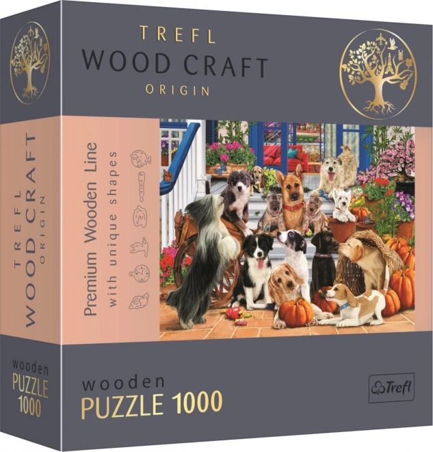 Puzzle din lemn TREFL Wood Craft Origin - Prietenie canină 1000 piese