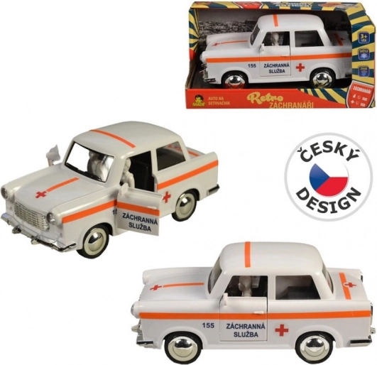 Ambulanță retro cu motor pe inerție