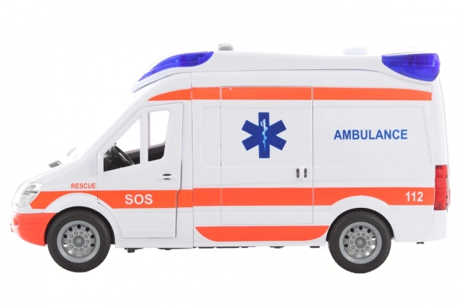 Ambulanță cu baterii și tărgi